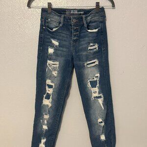 NOBO Mid Rise Distressed Skinny Jeans